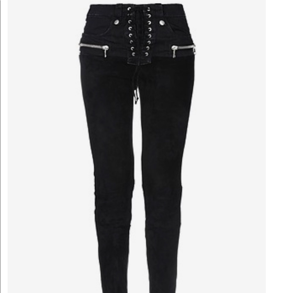 Ben Taverniti Unravel Project Suede/Denim Pants